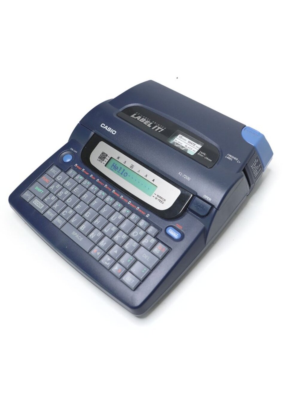Casio KL-7200 EZ-Label Printer Organizer Machine Tested Working w/ Tape